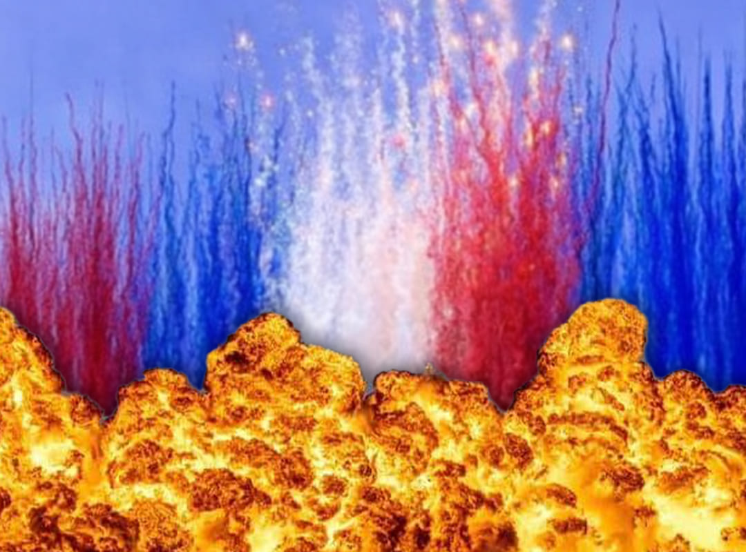 More to announced soon stacked text followed the Thunder Over Michigan logo. State of Michigan in a dark blue color with a curved yellow lightning bolt